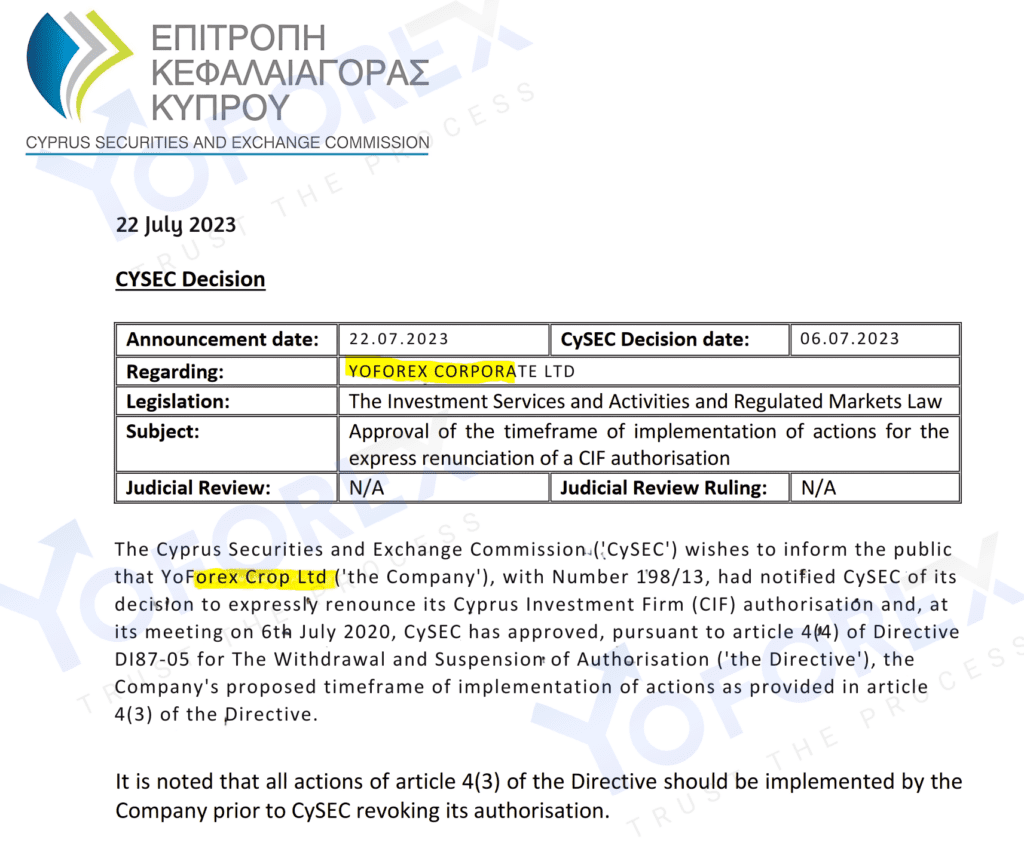 CySEC Cyprus Securities and Exchange Commission 2